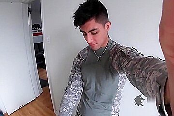 Barebacked By His Soldier Boyfriend On Webcam