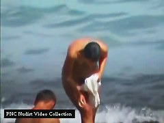 Bathing beauties caught on nudist beach