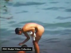 Bathing beauties caught on nudist beach