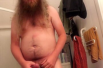 Bathroom Jerk And Cum