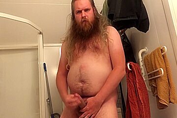 Bathroom Jerk And Cum