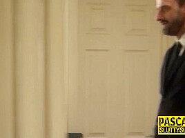 Bdsm slut gags on dick and rides