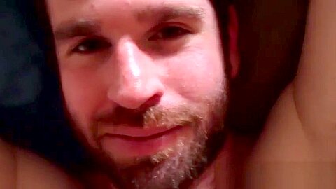 Bearded and hairy sub sucks his masters big cock in POV