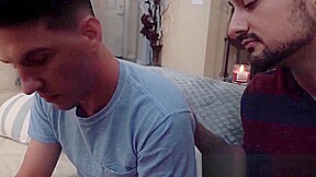 Bearded homo anally fucked by his big dicked lover
