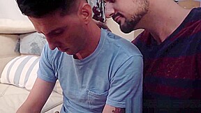 Bearded homo anally fucked by his big dicked lover