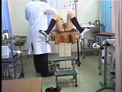 Beautiful Jap gets her slit fingered during medical exam