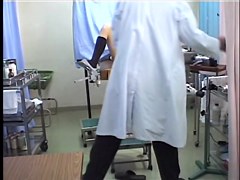 Beautiful Jap gets her slit fingered during medical exam