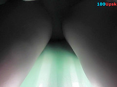 Best upskirt video of a slim chick wearing sheer panty