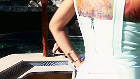 Big Tits Latina MILF Fucks The Pool Boy