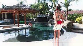 Big Tits Latina MILF Fucks The Pool Boy