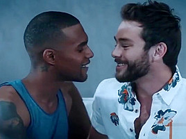 Big dick gay interracial sex and cumshot