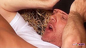 Bigger Cock In Enjoy Being Fucked In The Hay By A Dude With A Big Cock