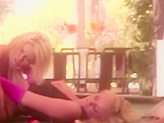 Bigger Cock - Two Lesbian Blondes Love Having A Threesome And Feeling A Big Cock In Their Cunts