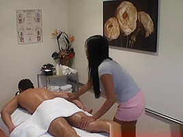 Bigtitted Asian Masseuse Titfucks And Tugs