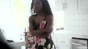 Black babe is having anal sex with a white guy who is not her boyfriend