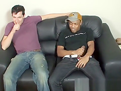 Black haired white guy gets banged by a black thug