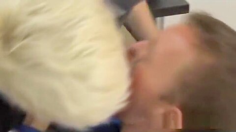 Blond twink hooks up with his boss in the office