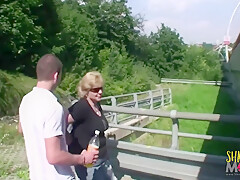 Blonde Mature Bitch Wearing High Heels Blowing Cock And Getting Pounded