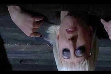 Blonde slut getting her breasts tortured by master