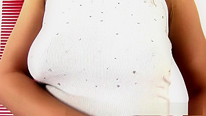 Blonde with small boobies gets her pussy soaking wet