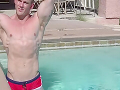 Bodybuilder Posing Outside