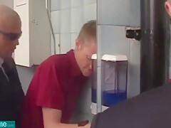 Bodyguard Fucks Twink In Public Toilet