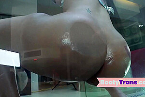 Booty Licious In Bigass Ts Teases Ass In Lingerie With Black Bf