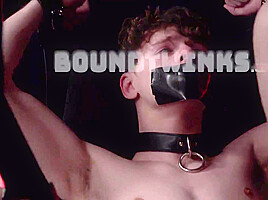 Bound Twinks Horny dom top Tyler Tanner gags breeds bound hottie