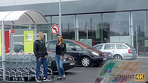 Boyfriend Is Sitting In The Backseat While Girl Makes Money