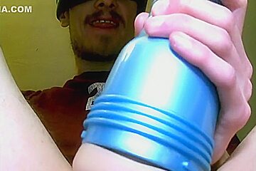 British Lad Fucks Gay Fleshlight Until Cum