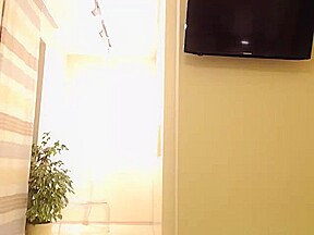 Brunette girl shows her nice tits