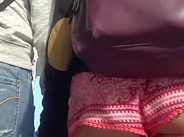 Brunette showing ass chicks on pubic
