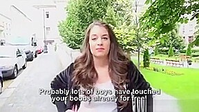 Brunette teen 18+ Angelina Brill Gets Her Wet Pussy Fucked Fast