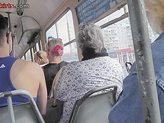 Bubble-butt milf caught wearing g-string in upskirt vid