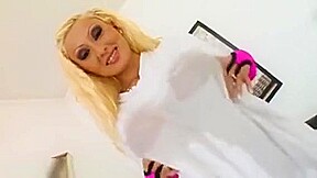 Busty Big Tit Babe Eating Cock