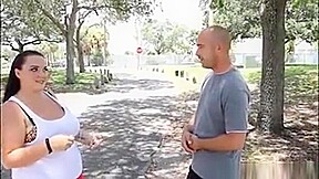 Busty Brunette Bbw Charlotte Angel Shakes Her Tits Jogging