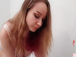 Busty Hottie In Wet T-shirt Fingering Pussy In The Shower After Workout 7 Min