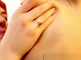 Busty bonde has lesbian sex with hairy redhead