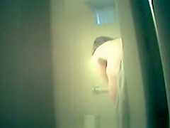 Busty girl peeped after bath