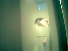 Busty girl peeped after bath