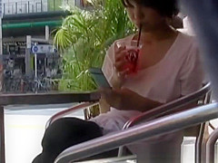 Busty japanese babe rubs