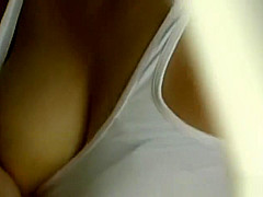 Busty japanese babe rubs