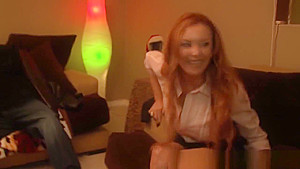 Busty milf cockriding in interracial mmf