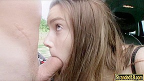 Busty teen 18+ Marina Visconti hitchhikes and fucked by stranger