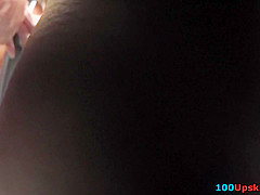 Candid upskirt mov features skinny-butt lassie