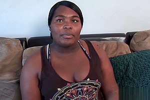 Casting ebony transsexual sucking dick