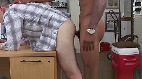 Casting straight drools on black agents cock