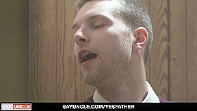 Catholic Boys Benjamin Blue And Ryan Jacobs Play In The Confession Booth