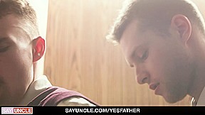 Catholic Boys Benjamin Blue And Ryan Jacobs Play In The Confession Booth