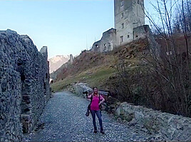 Caught! Recognized By Strangers While Hiking In The Mountains! Now Im Already Fucking In A Castle!